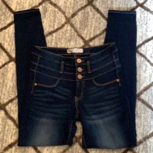 No Boundaries stretchy Dark denim long pants size9